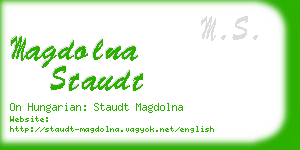 magdolna staudt business card